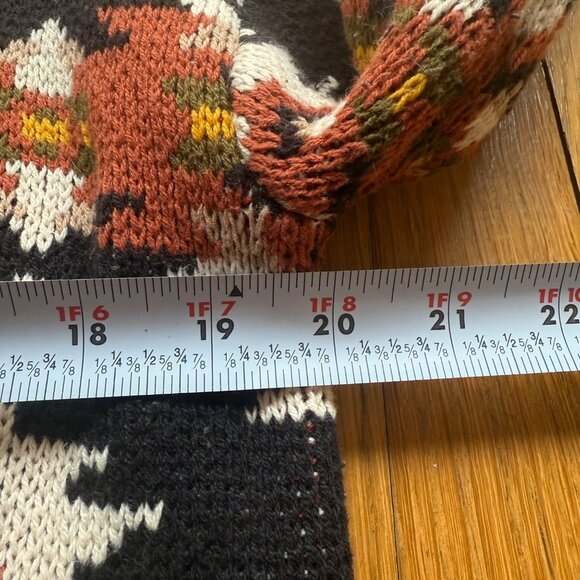 Lucky Brand Size L Multicolor Aztec Inspired Open Front Knit Cardigan Sweater - Picture 14 of 16